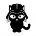 Cat Vader Tote Bag: Star Wars Kitty, Hand Printed Cat Vader Tote Bag: Star Wars Kitty, Hand Printed