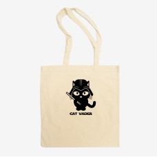 Cat Vader Tote Bag: Star Wars Kitty, Hand Printed