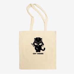 Cat Vader Tote Bag: Star Wars Kitty, Hand Printed