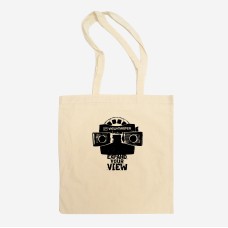 Expand Your View Tote Bag: Vintage, ViewMaster, Hand-Printed, Long Handles, Gift