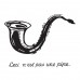 Magritte Inspired Saxophone Tote Bag with Long Handles