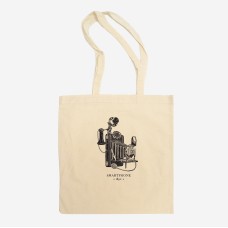 Vintage Camera Smartphone Tote Bag: Hand-Printed, Long Handles, Witty, Smart, Gift Vintage Camera Smartphone Tote Bag: Hand-Printed, Long Handles, Witty, Smart, Gift